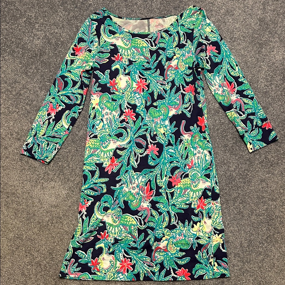 Lilly Pulitzer  Dress - Navy and Green Floral
